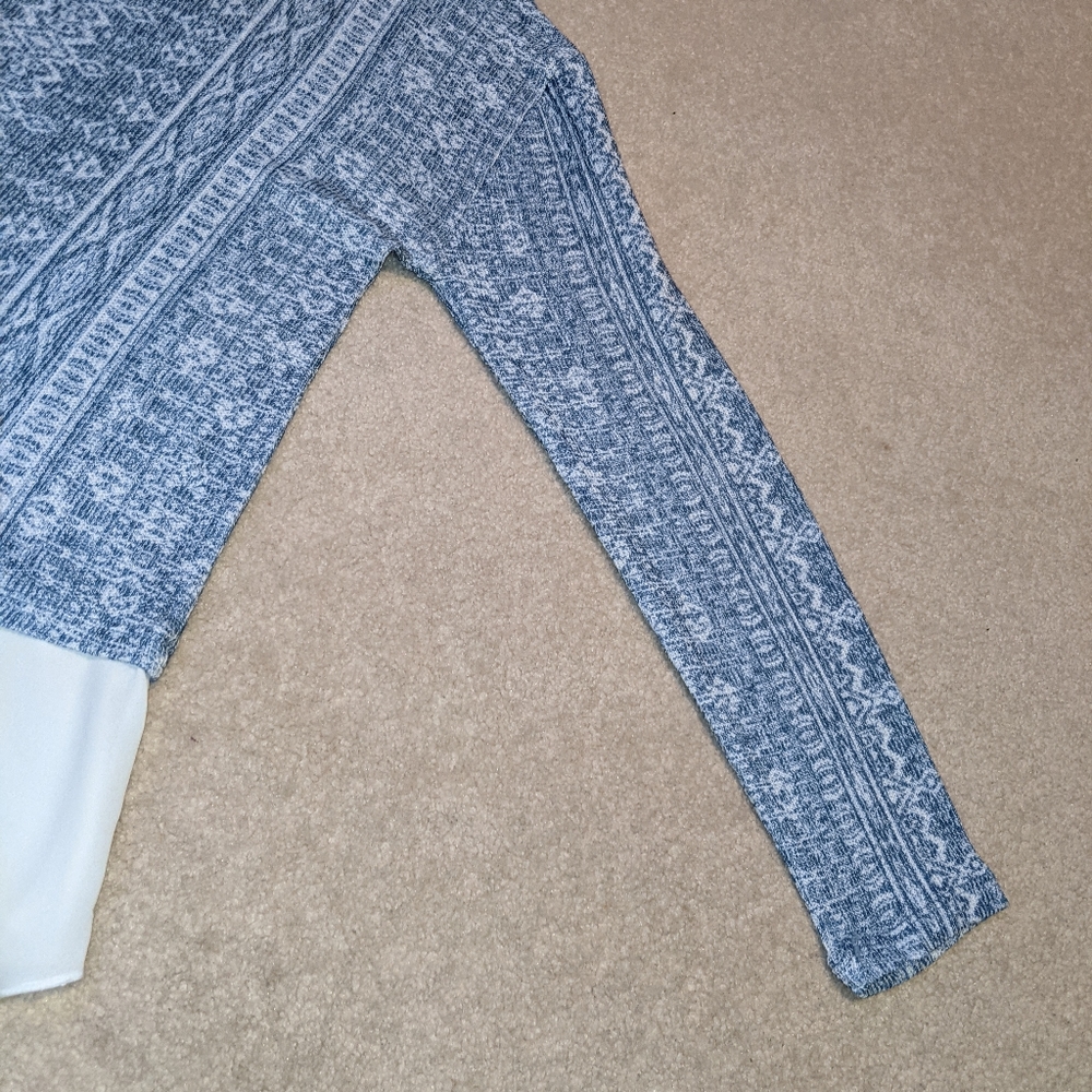 Kiara blue & white long sleeve top - Picture 4 of 15